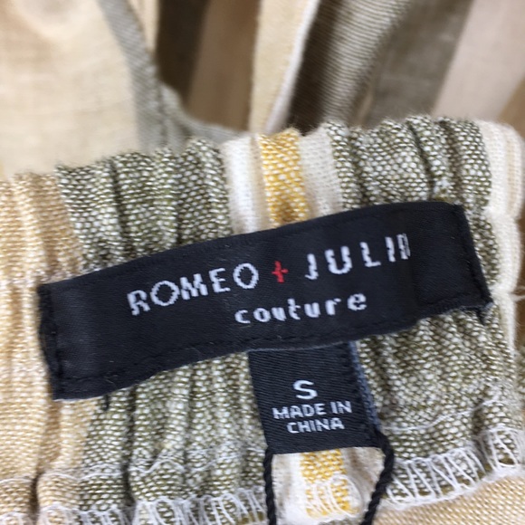 Romeo & Juliet Couture Linen Tie Back Jumpsuit NWT - Picture 5 of 7